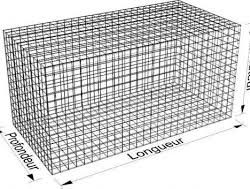 Gabion à monter et à remplir